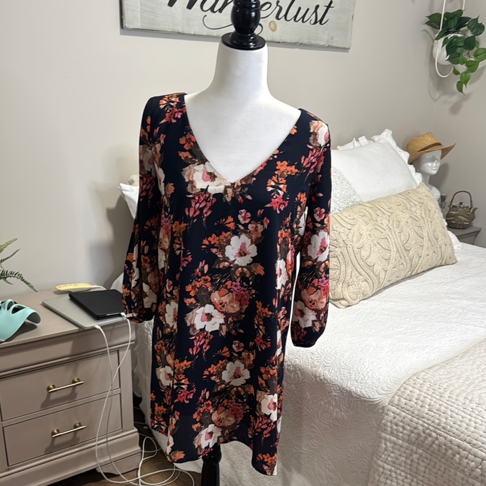 Floral V-Neck Dress